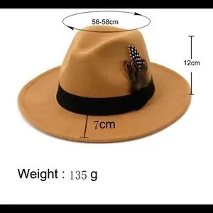 Accessories | New Classic Unisex Tan Color Color Fedora With  display picture 2